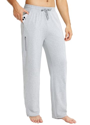 BALEAF Men’s Cotton Yoga Sweatpants with Pockets