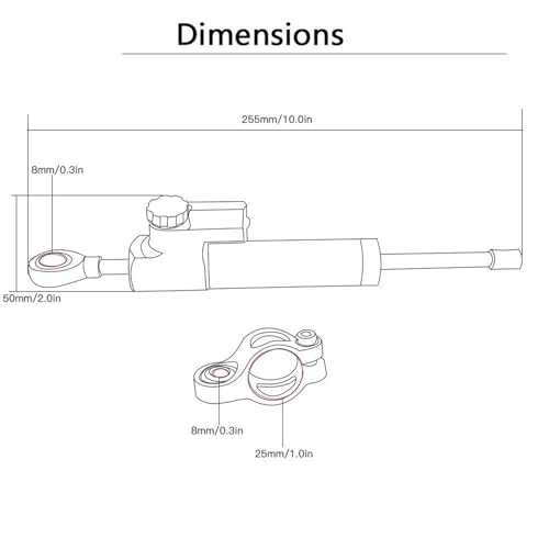 Support d'amortisseur stabilisation direction réglable CNC pour Suzuki GSR600 - 4