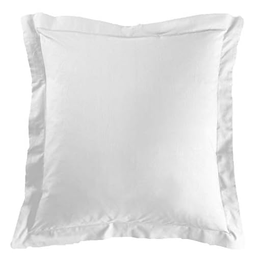 douceur d'intérieur, Taie d'Oreiller (63 x 63 cm) Lina Blanche, 100% Coton
