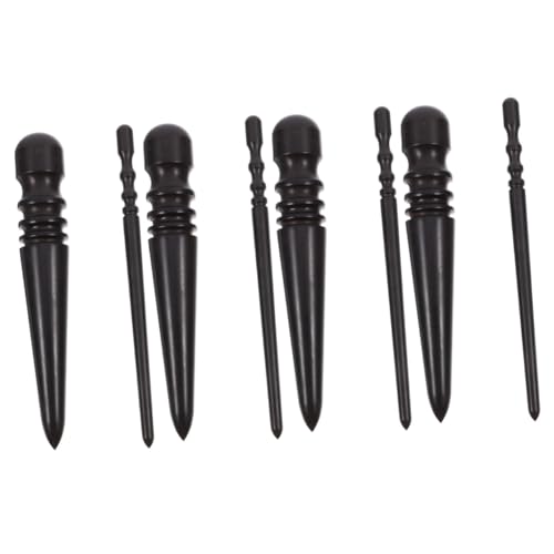 Outil de brunissage en cuir MAGICLULU | Kit de 8 pièces noires pour maroquinerie et bois