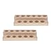 Produktbild 2x 11 Flaschen Ätherisches Öl Halter, Holz Anzeige Aufbewahrungsbox ätherische Öle Nagellack
