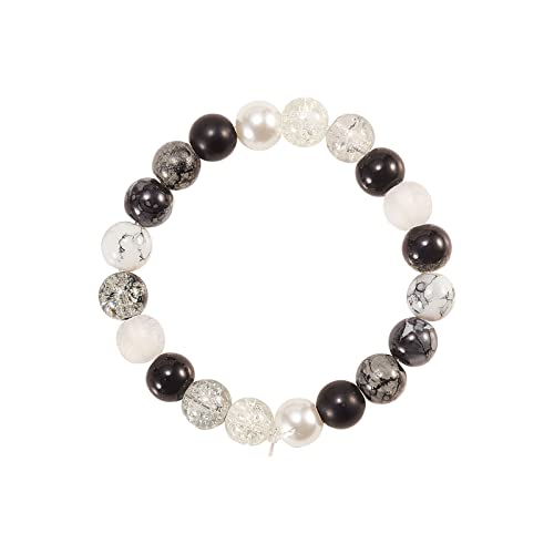 Airssory 200Pcs 10 Styles Black and White Series DIY Glass Round Beads Sets for DIY Necklace Jewellery Making Crafting Accessories - Image 3