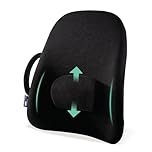 ObusForme Wideback Backrest Support - Wide Padded Seat Cushion and Lumbar Support Pillow, Portable Posture Support with Soft and Durable Foam