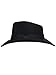 Men's Indiana Outback Fedora Hat Black Crushable Wool Felt by Silver Canyon, Black, Large