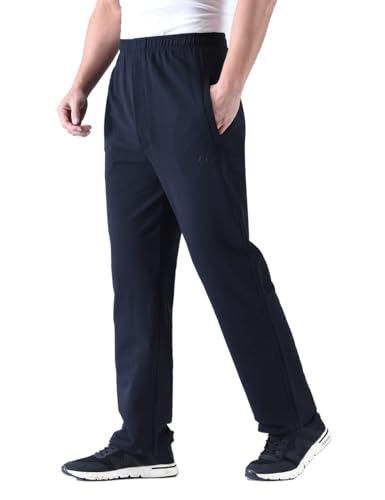 Zoulee Men's Casual Cotton Jogger Sweatpants Zipper Front Pants3