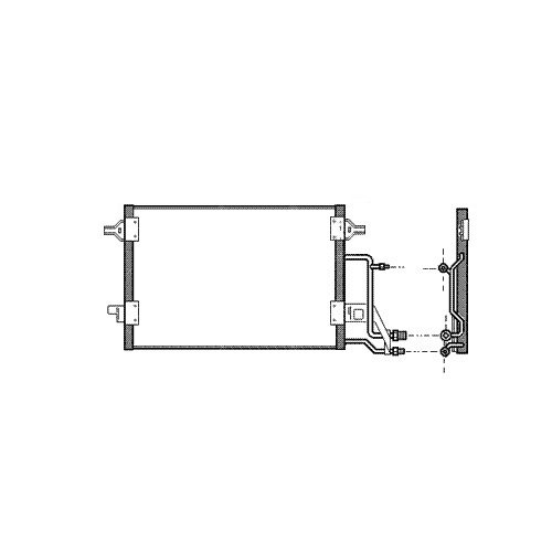 VAN WEZEL 03005140 Condensador aire acondicionado sin secador Compatible con AUDI A4 B5 Sedán 8D2 A4 B5 Avant 8D5, VW Passat B5 Variant 3B5 Passat B5 Sedán 3B2