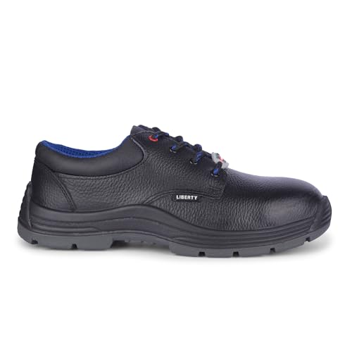 Image of Liberty Freedom SURKSHA2SJ Black Safety Lacing Oxford Shoes for Men - 5