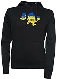 Vendax Slava Ukraini Ukraine Map Unisexe Sweat À Capuche Noir M