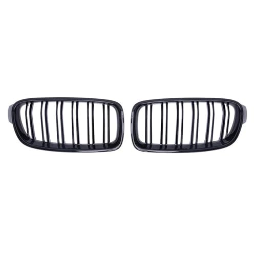 Grilles de radiateur double lamelle noir brillant pour BMW Série 3 F30 F31