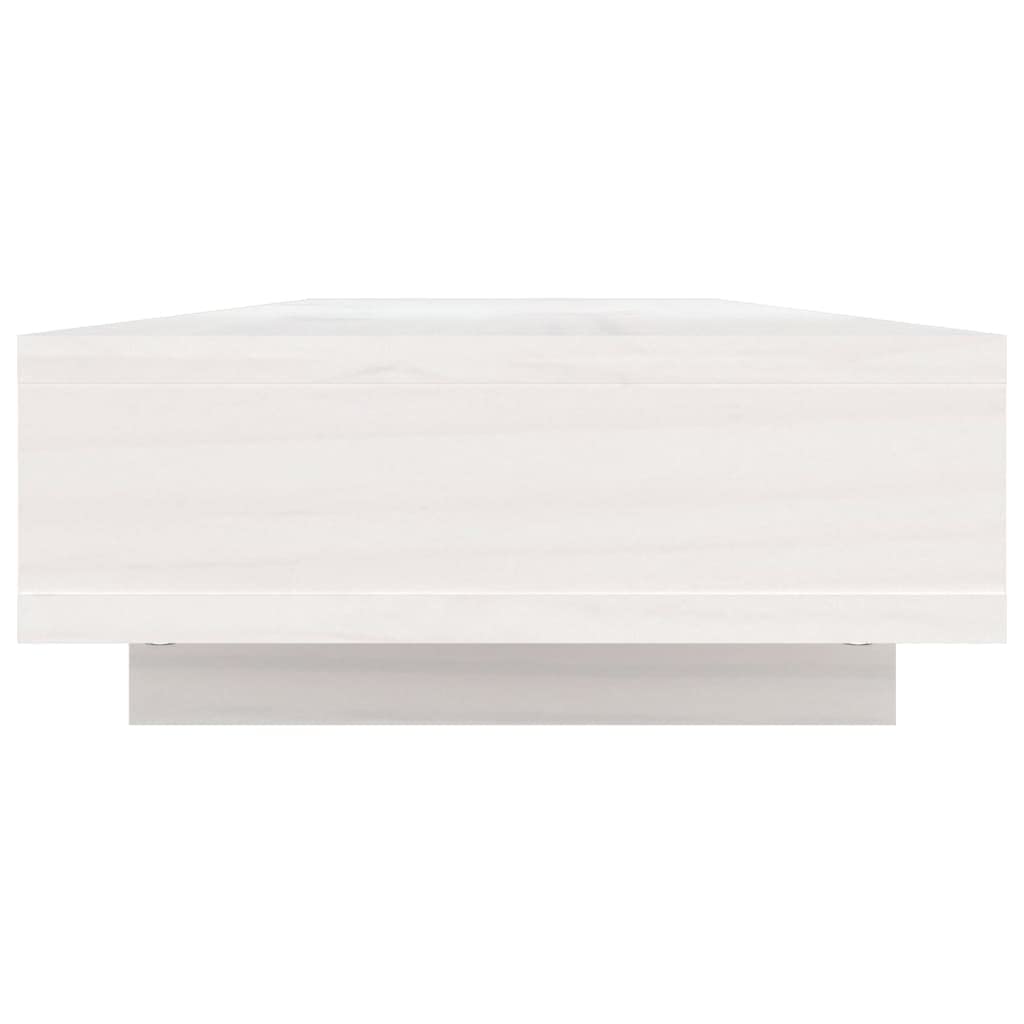 Solivagant Soporte para Monitor Madera Maciza de Pino Blanco 100x27x14 cm,Blanco,4.72kg