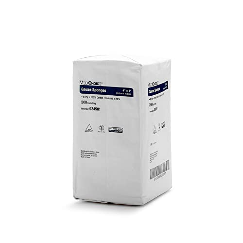 MediChoice Gauze Sponge, 8-Ply, Non-Sterile, 4x4 Inch, White, 1314GZ4501 (Case of 4000) miniatura 3