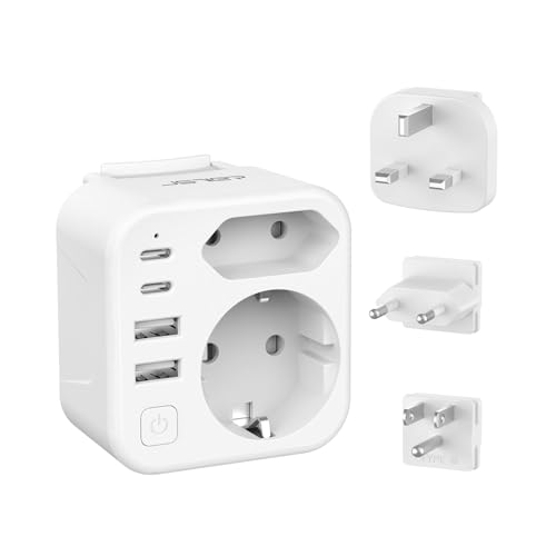 Adaptateur Universel JSVER avec Prises et Ports USB