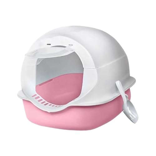 Arenero Cerrado para Gatos Grande con Tapa y Pala Rosa miniatura 1