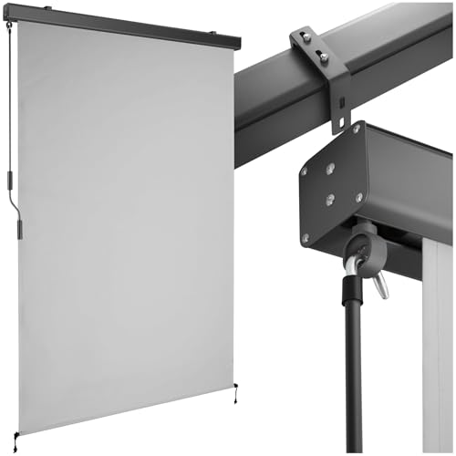 tectake® Store banne Vertical avec Manivelle, Multi-Fonction Store Vertical Enroulable Brise Soleil Brise Vue Jardin Brise Vue Balcon Opaque en Acier laqué...