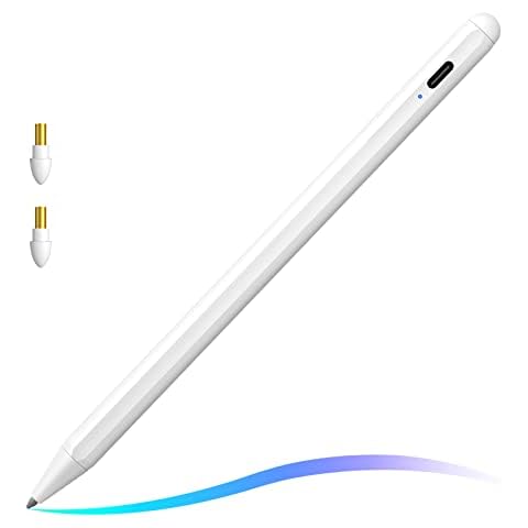 FOJOJO Stylus Pen for iPad with Replacement White Tips-New Screwed Version(4 pcs) Cover