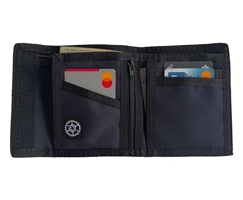 Image of Sprocket Nylon Billfold Wallet with Zippered Coin Pocket (Dark Navy)