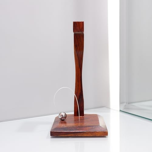 Image of Diwali Gift Tensegrity New Year Gift for Home & Office Decor, Made with Solid Wood, Anti-Gravity, Magnetic Floating Ball, Table Top, Vintage Brown Surface