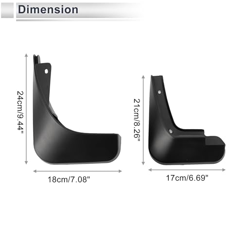 Image of X AUTOHAUX 1set Front and Rear Mud Flaps Splash Guards Mud Guards for Audi A1(Hatchback) 2010-2015 W /Mount Accessories