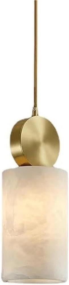 Lustre cylindre moderne marbre naturel nordique Suspension luminaire
