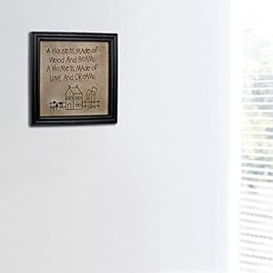 Cvhomedecoprimitivesantiqueahouseismadeofwoodandbeamsahomeismadeofloveanddreamsstitcheryframewallmountedhangingdecorart12x12inch Urban Country Home Decor Cvhomedeco primitives antique a house is made of wood and beams a home is made of love and dreams stitchery frame wall mounted hanging decor art 12 x 12 inch urban country home decor
