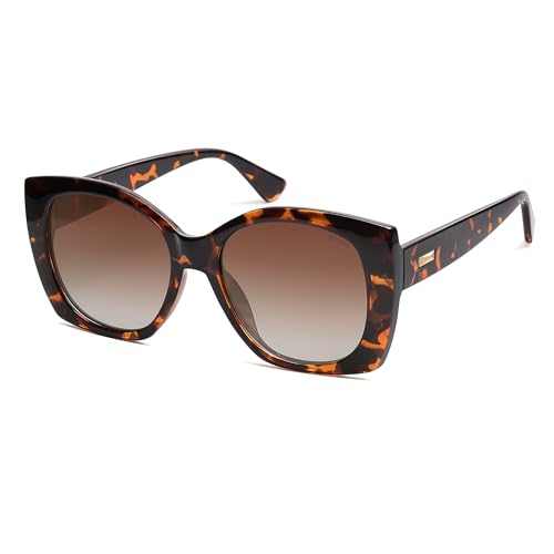 SOJOS Trendy Polarized Round Oversized Sunglasses Womens Square Women Sun Glasses SJ2340