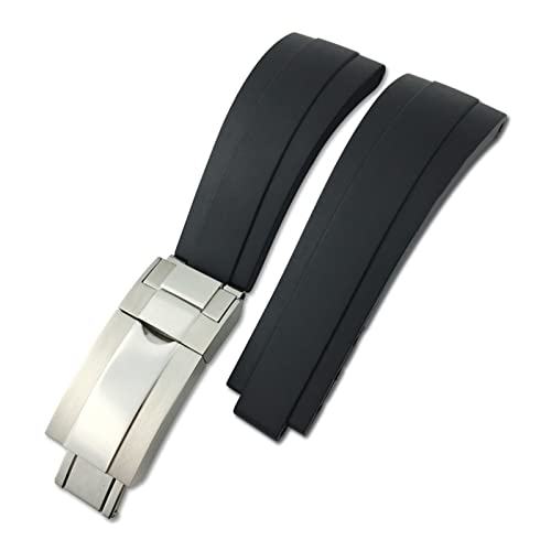 Bracelet en caoutchouc fluoré 20 mm pour montre sport et vie active