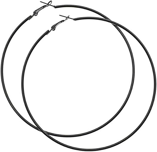 Hypoallergenic Extra Large Basketball Hoop Earrings for Women Men - Big Thin Hoop Earrings