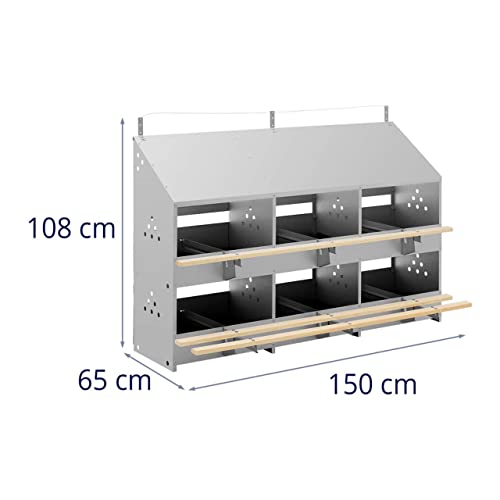 Wiesenfield WIE-CNB-120 Legenest Zink/verzinkter Stahl 12 Nester mit Matten Legenest Hühner Legenester für Hühner Hühner… – Bild 8