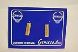 LT Lieutenant Bars Corrugated 3/4" Gold Pair Collar Pins Rank Insignia Police PD by HighQ Store