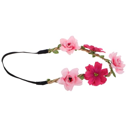 COHEALI Couronne de Fleurs Élégante pour Cheveux en Tissu Léger, Serrage-tête pour Mariage et Accessoires Photo, Style Unique et Confortable pour Femmes et Filles
