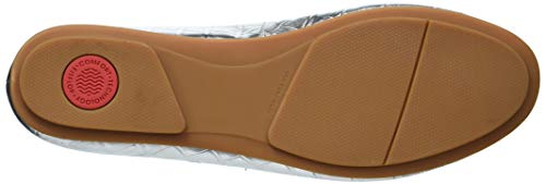 Fitflop Women's Loafer Flat, Silver, 8 #TOP3