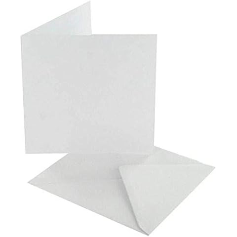 Craft UK 50 White Cards & envelopes 5 x 5, Card, 152 x 243 x 3.81 cm Cover