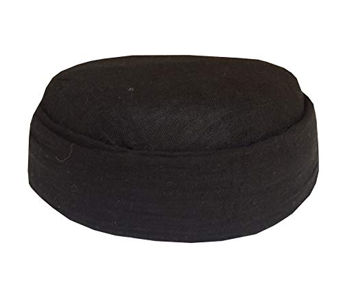 Nda Turban Pagri Kufi Cap Ramdaan Eid Cap with Imama Men's Koofi Islamic Topi Amama (Black, 61 cm)