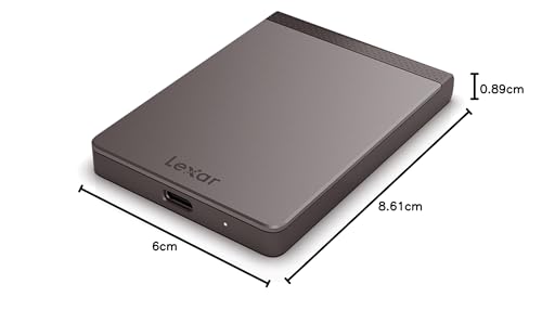Image of Lexar Portable SSD External 1TB, 550MB /s Read & 400MB /s Write, USB 3.2, Gen 1, Type-C Portable SSD, PS5 & PS4 Compatible, External SSD with 3 Year Manufacturer's Warranty, SL200