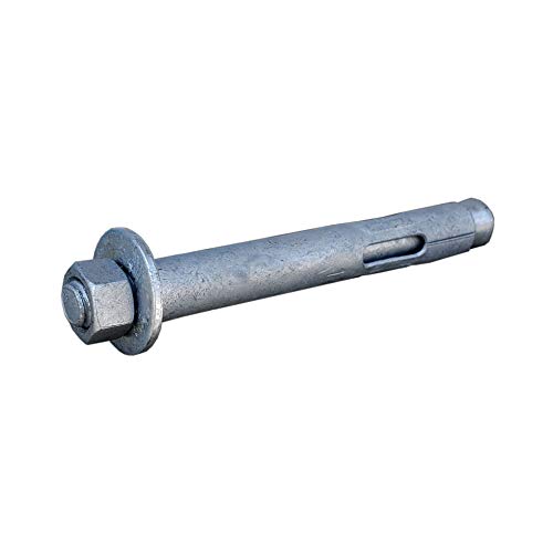 1/2\" x 4\" Sleeve Anchor Bolt for Concrete, Hot Dip Galvanized Hex Head Expansion Anchor, Heavy Duty Masonry Fastener for Brick, Concrete Block & CMU, Exterior Construction, 20 Pack - Thumbnail 5