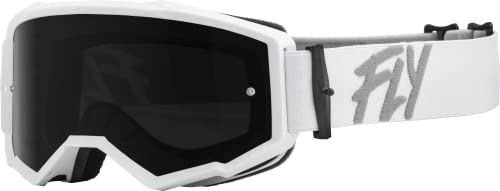 Fly Racing 2023 Adult Zone Goggle (White W/Dark Smoke/Smoke Lens, Adult) #TOP21