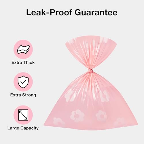 Image of VETRESKA Lavender Scented Dog Poop Bags, Leak Proof, Extra Thick and Large Pet Waste Bags for Dog Walking and Cat Litter, 36 Refill Rolls, 540 Bags, Pink