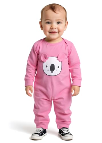 Image of 100% Cotton Animal face Print with 3D ears Rompers Sleepsuits Jumpsuit Night Suits for Infants Newborn Baby Boys & Girls