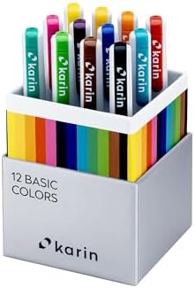Karin Realbrush PRO Basic Colors + Blender – un set di 12 pennelli (11 colori e 1 blender) in una custodia esclusiva e protettiva