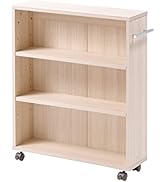 Amazon｜イーサプライ すきま収納ラック 本棚 薄型 キャスター付き