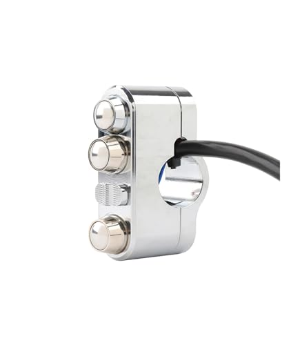Commutateur de guidon de moto 25mm en argent avec klaxon et clignotant adapté pour Yamaha