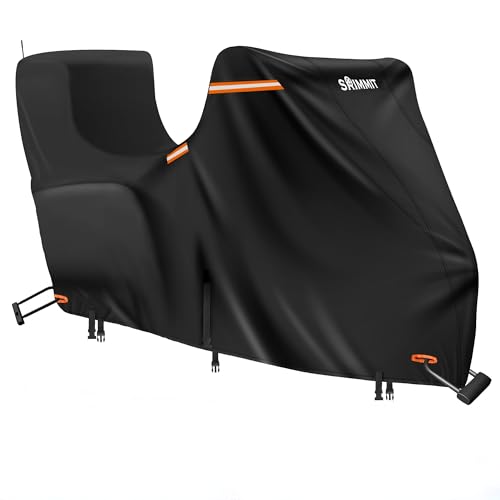 Bâche de Protection pour Moto, résistante à l'hiver, avec boîte latérale et topbox, 420D, Oxford, pour modèles Touring, Protection Contre la Pluie et la...