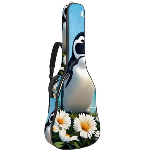 Sac de transport pour guitare étanche et rembourré à motif fleuri 101,6 cm
