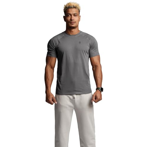 Image of Casual Short Sleeve Crew Neck Classic Wicking Breathable Fitness Muscle Athletic T Shirts Mens