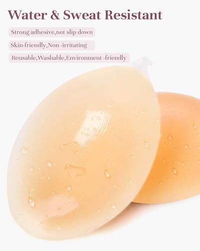 Sticky Bra Push Up, Adhesive Bras,Backless Silicone Bra for Women with Nipple Covers3