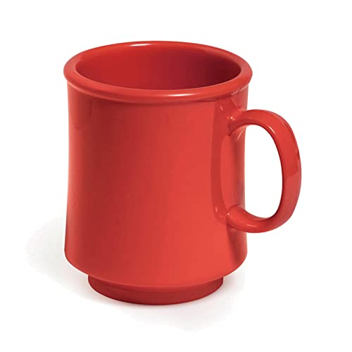 G.E.T. TM-1308-CR Cranberry 8 oz. Tritan Plastic Stacking Mugs (Pack of 4)
