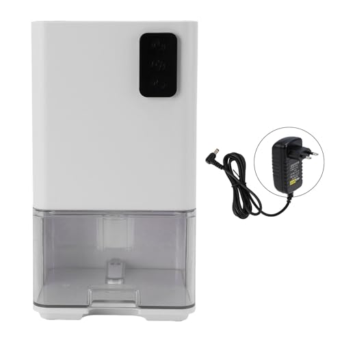 GLOGLOW Habitación Deshumidificador Home Deshumidificador Pequeño Deshumidificador 40W 300ml/d con 1,2 Lanor de Agua Tank de Agua Cierre Automático Función de Secado (Enchufe de la UE)