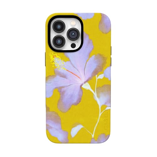 Casely iPhone 14 Pro Max Case | Sunwashed Painted Floral | Hibiscus Haze | Bold Protective Design | Compatible with MagSafe