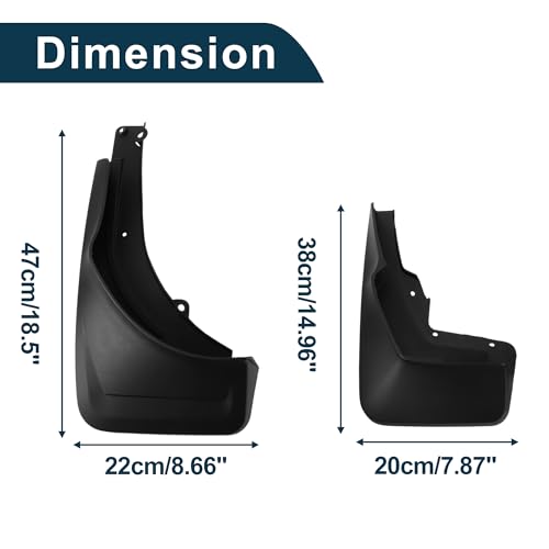 Image of Mud Flaps Splash Guards for Mercedes Benz GLE (WIth Pedal) 2020-2023 High Configuration W /Mount Accessories Mud Guards Front and Rear 1 Set