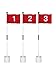 Agoky 83 Centimeters Golf Green Flag Pole, Practice Flag Pole Group, Course Green Supplies, Hole Cup Pole Set 3 Sets One Size